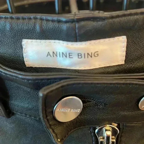 Anine Bing Leather Pants-Sz S - Picture 4 of 10